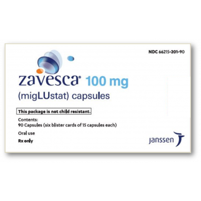 ZAVESCA 100 MG ( MIGLUSTAT ) ORAL USE 90 CAPSULES